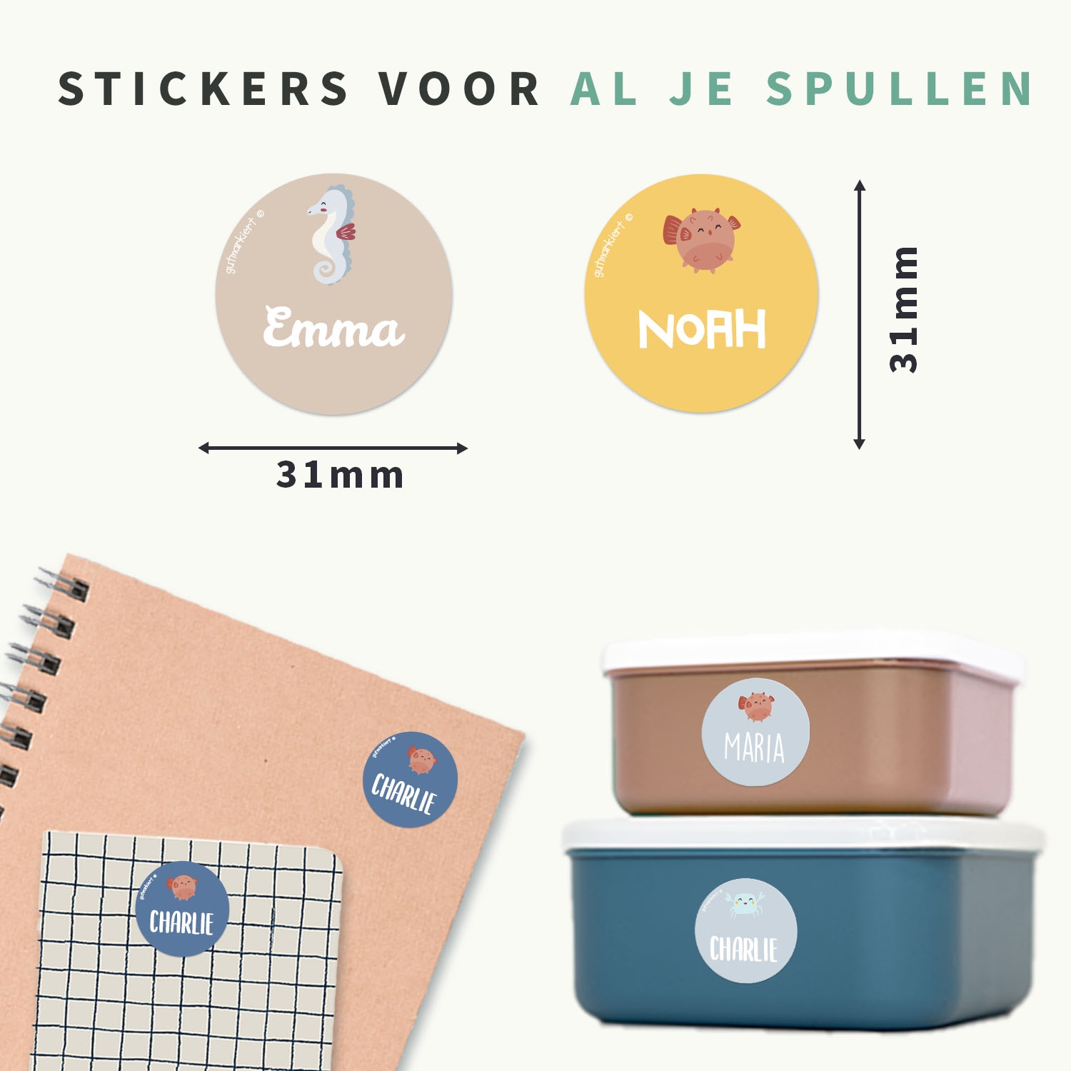Dreambaby - Ronde Naamstickers