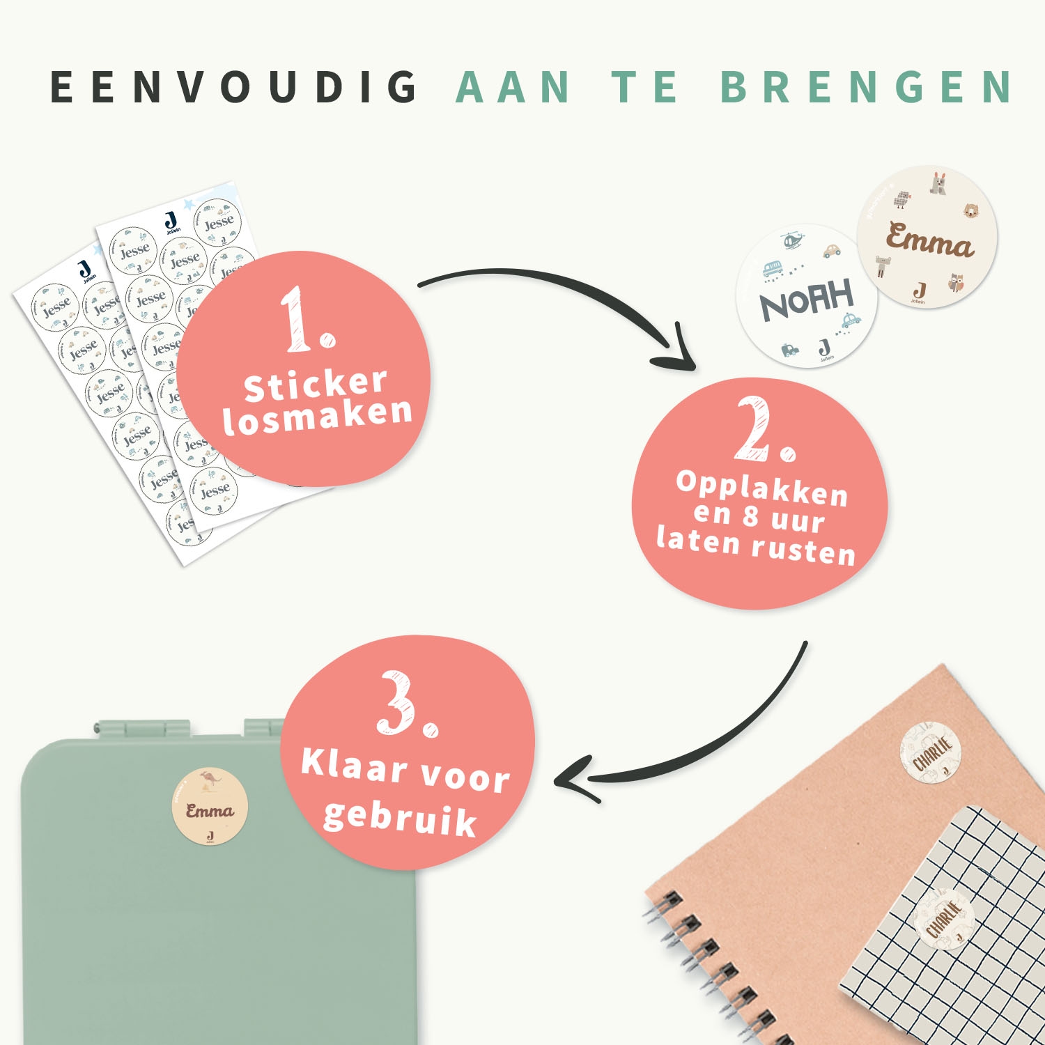 Ronde Naamstickers - Jollein