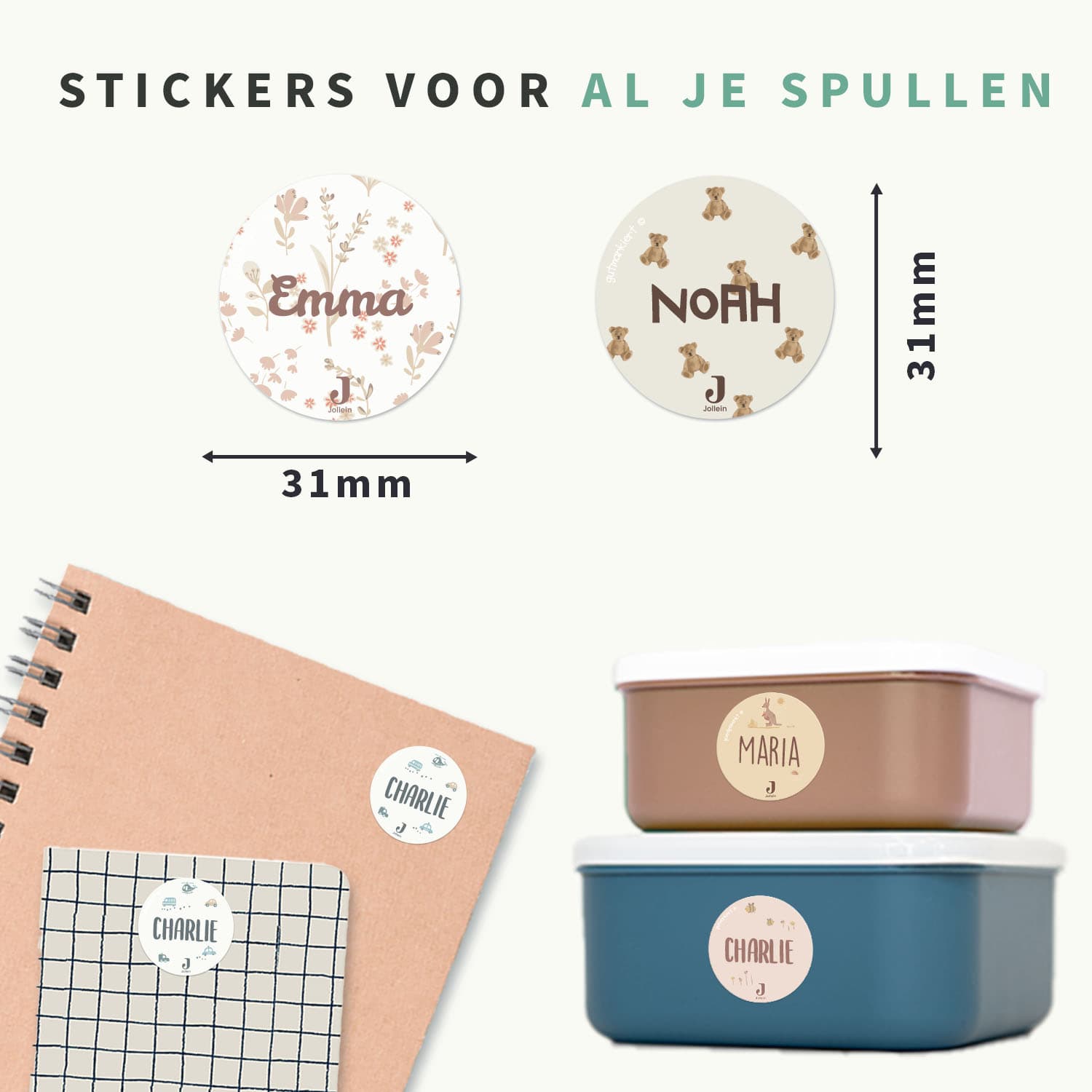 Ronde Naamstickers - Jollein