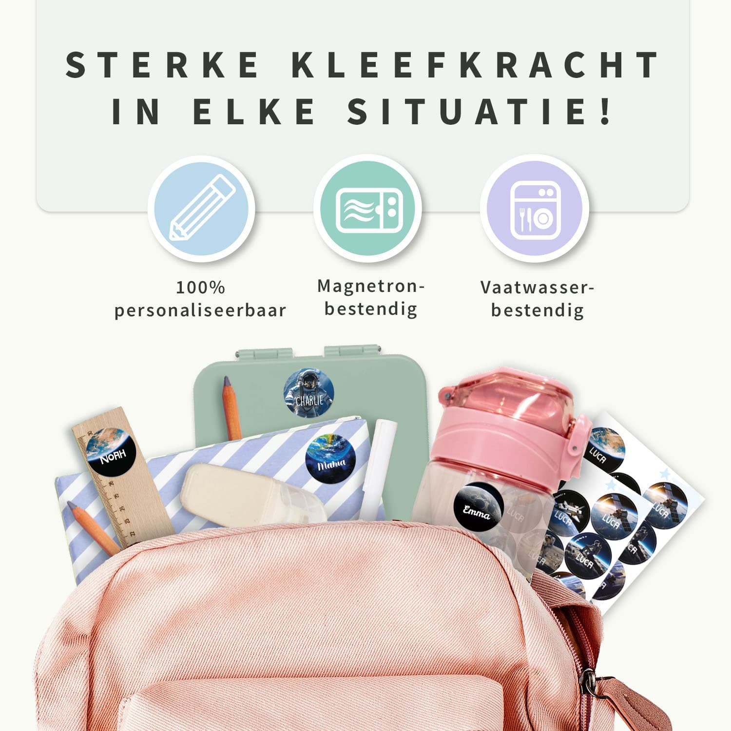 Ronde Real World Naamstickers