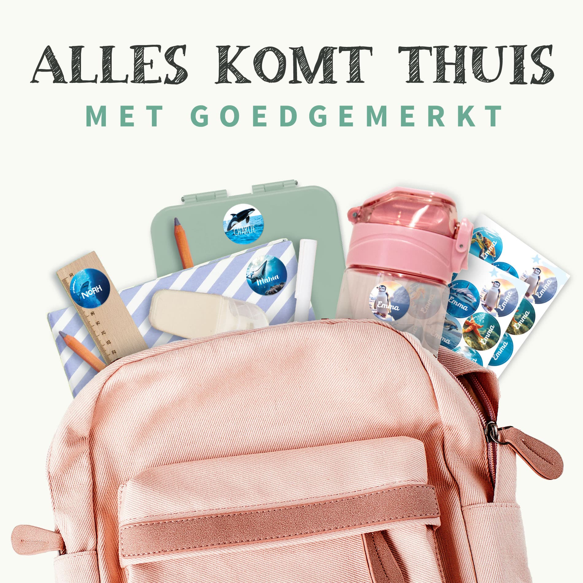 Ronde Real World Naamstickers