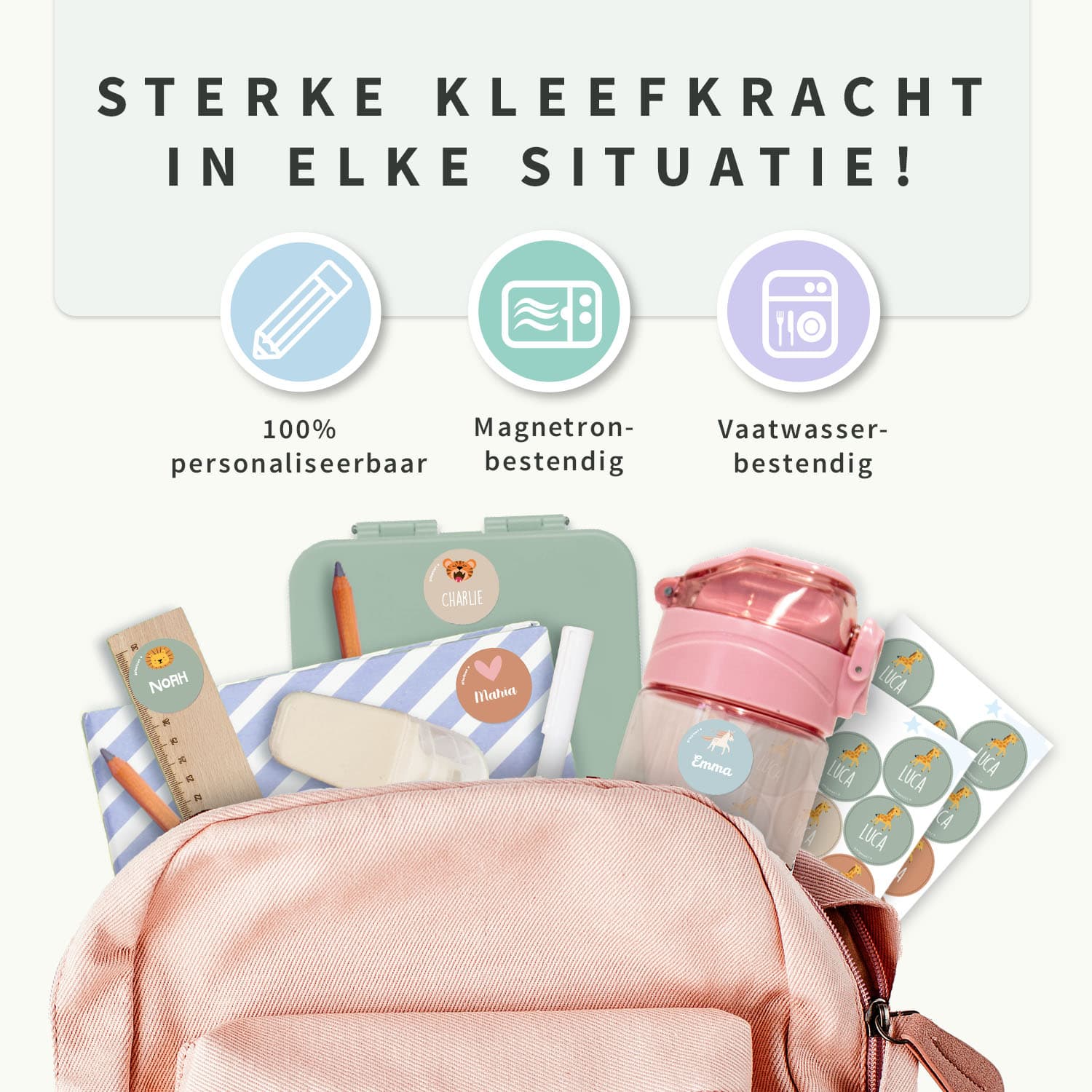Ronde Thema Naamstickers