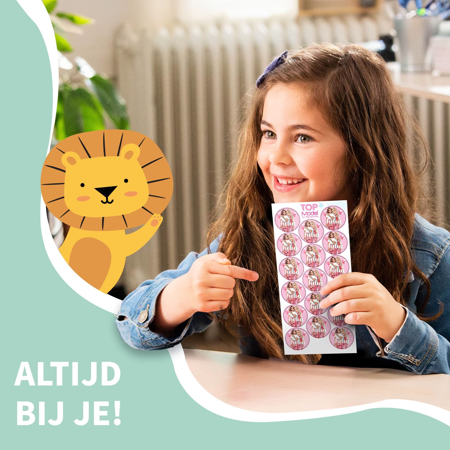TOPModel Ronde Naamstickers