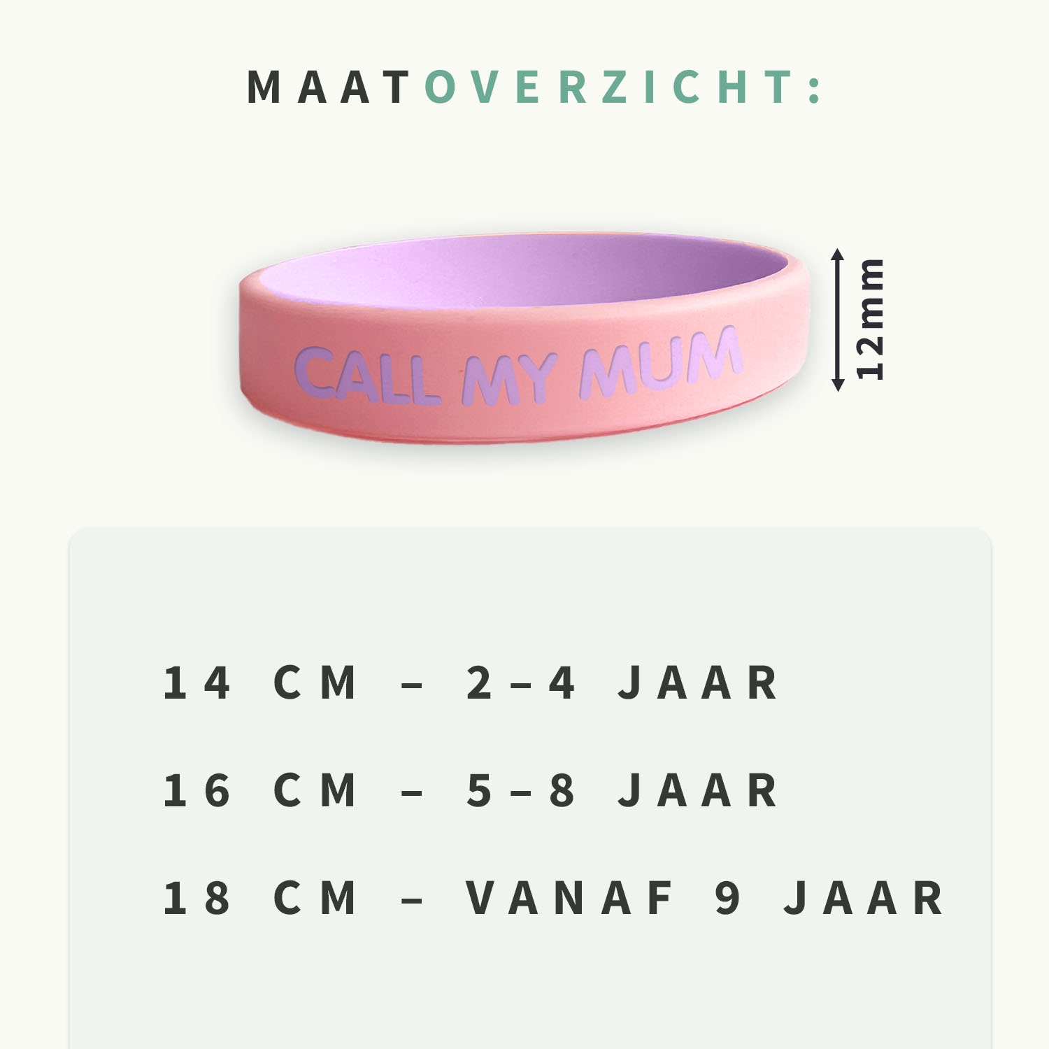 SOS Armband Kind – Tweekleurig