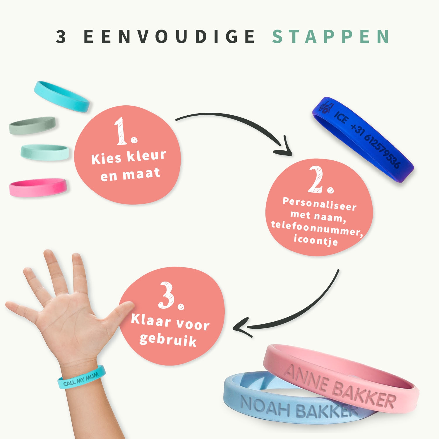 Duopakket SOS Armbandjes