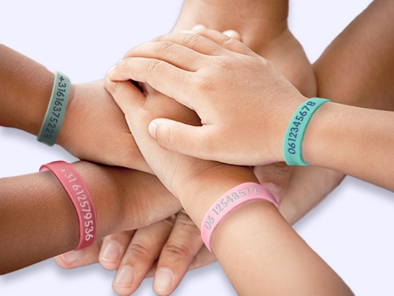 SOS Armband kind – tweekleurig