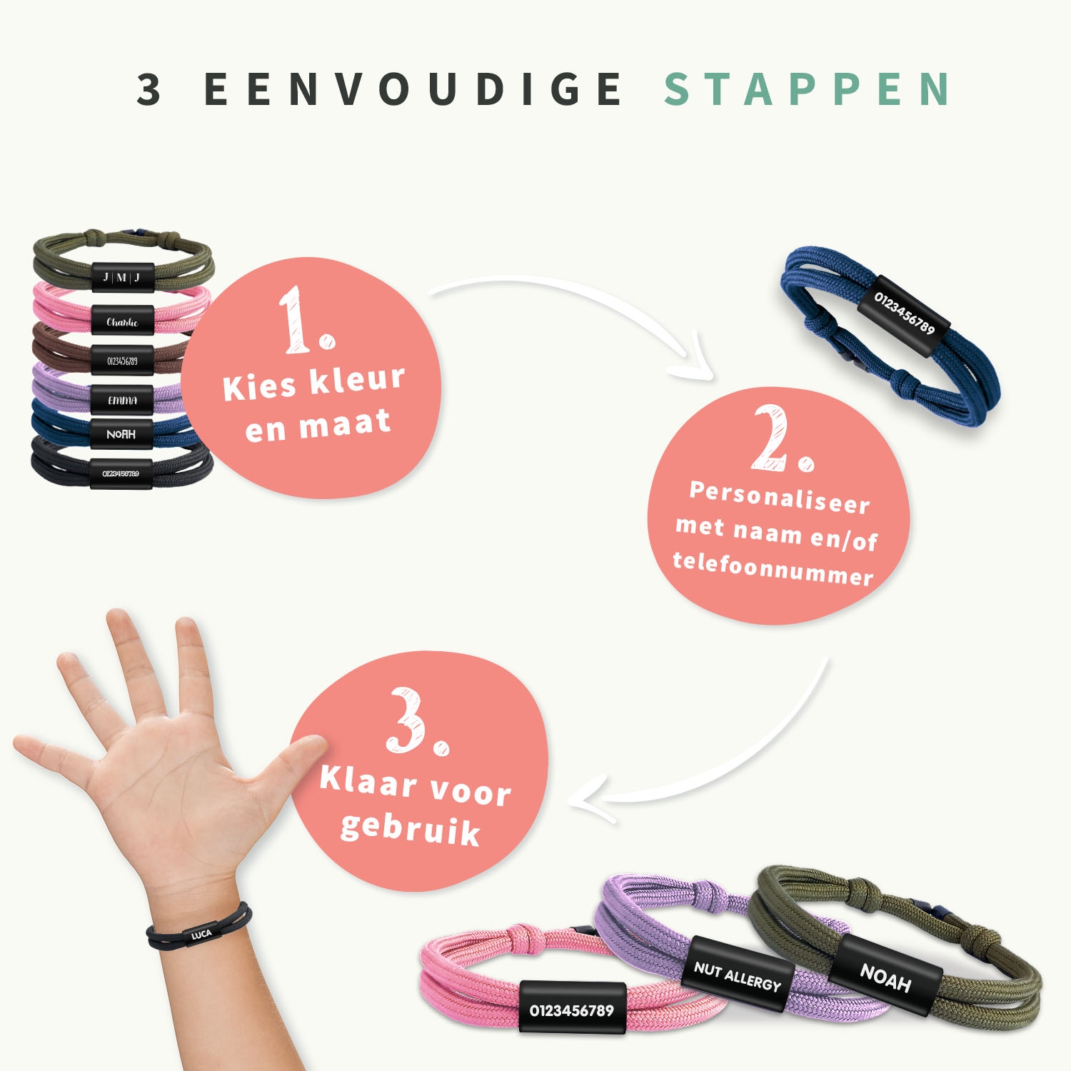 Gepersonaliseerd Naambandje – Luxe