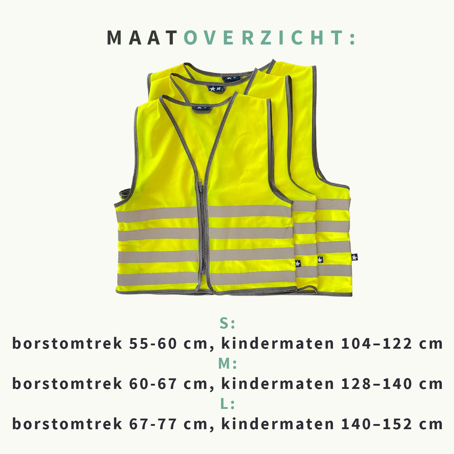 Fluo Veiligheidshesje kind met naam - Thema