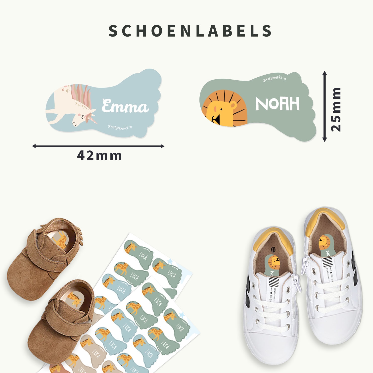Gepersonaliseerde Schoenlabels