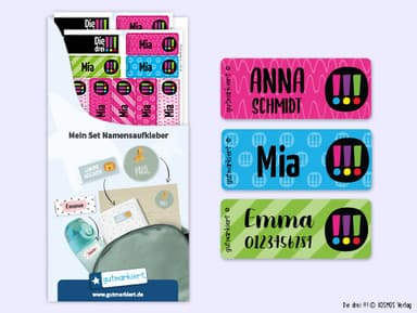 Kleine Namensaufkleber – Die drei !!! Kids
