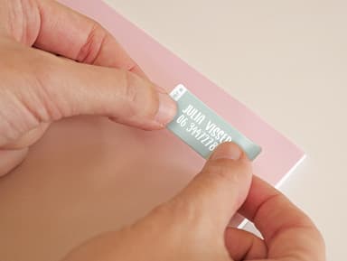 Kleine naamstickers – Eenkleurig