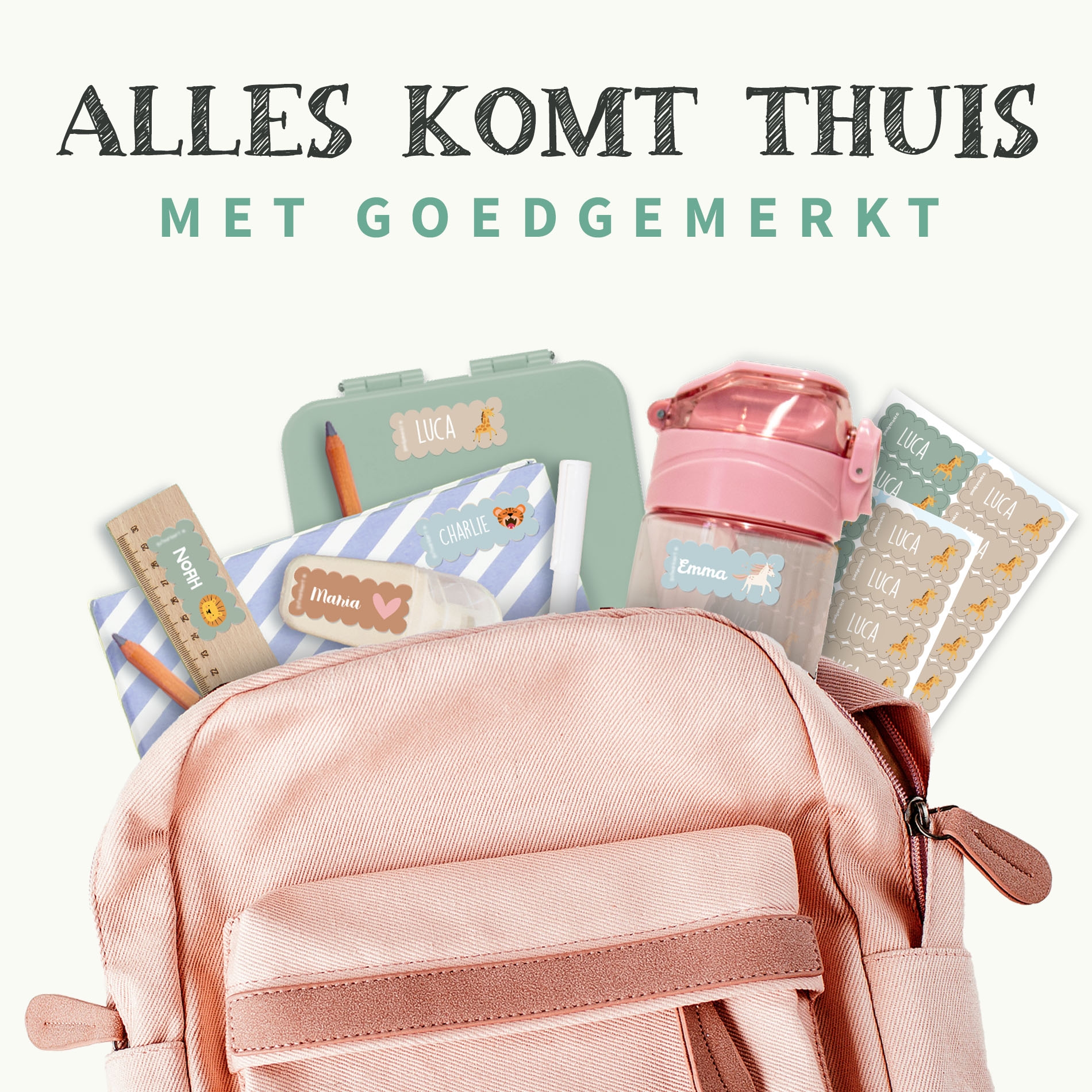 Wave Thema Naamstickers