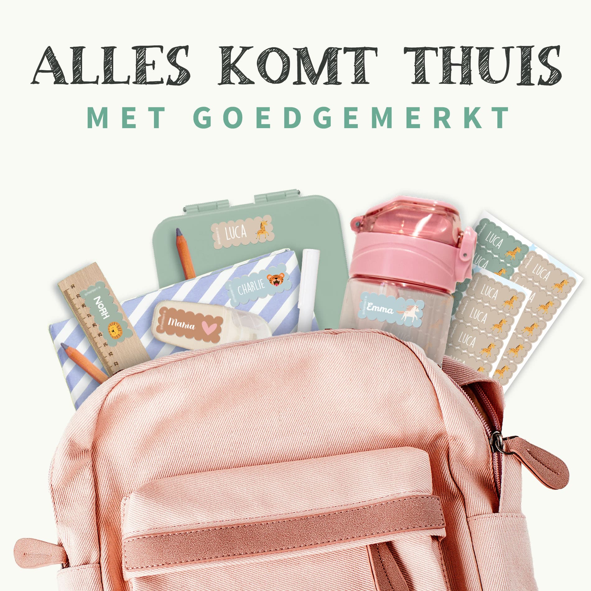 Wave Thema Naamstickers