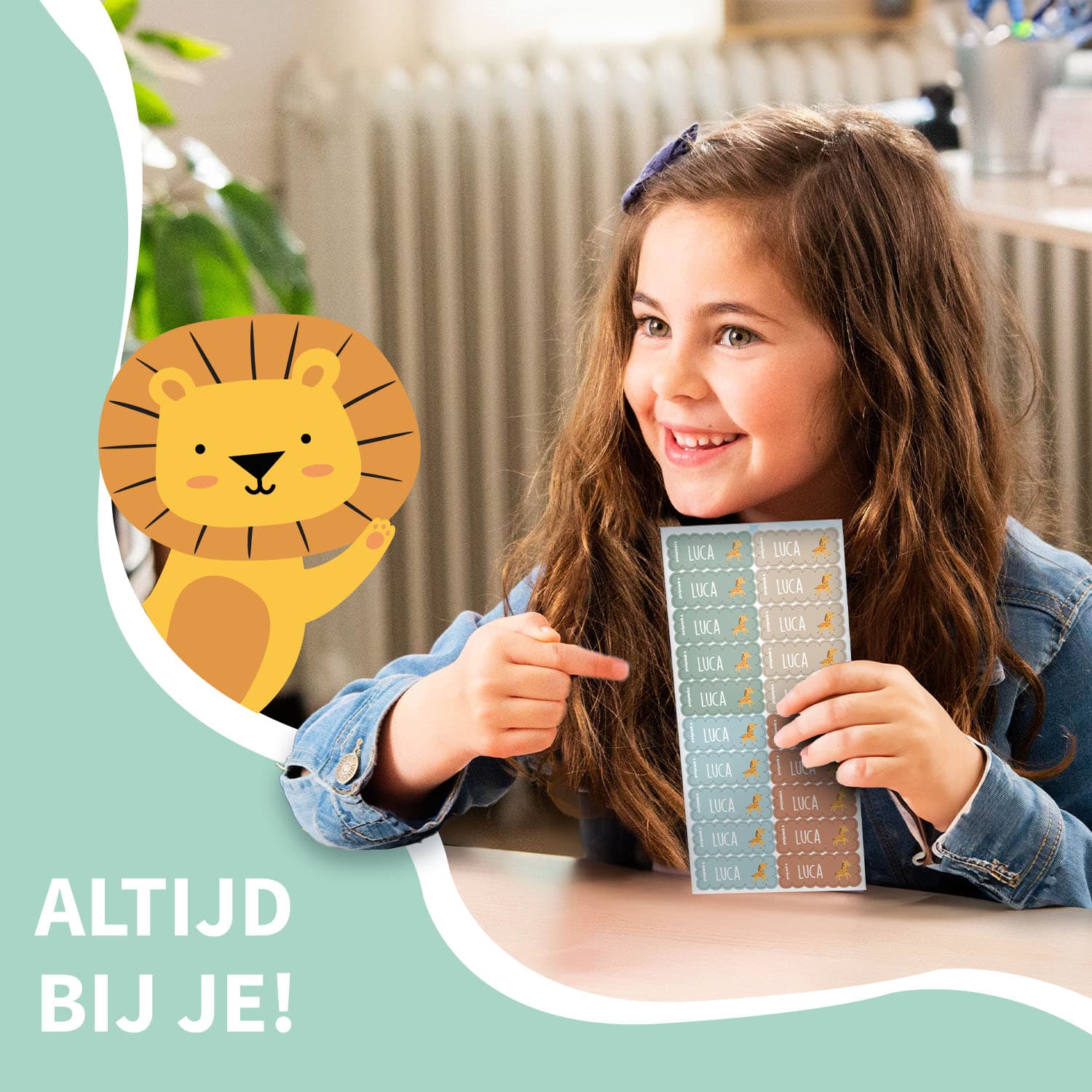 Wave Thema Naamstickers