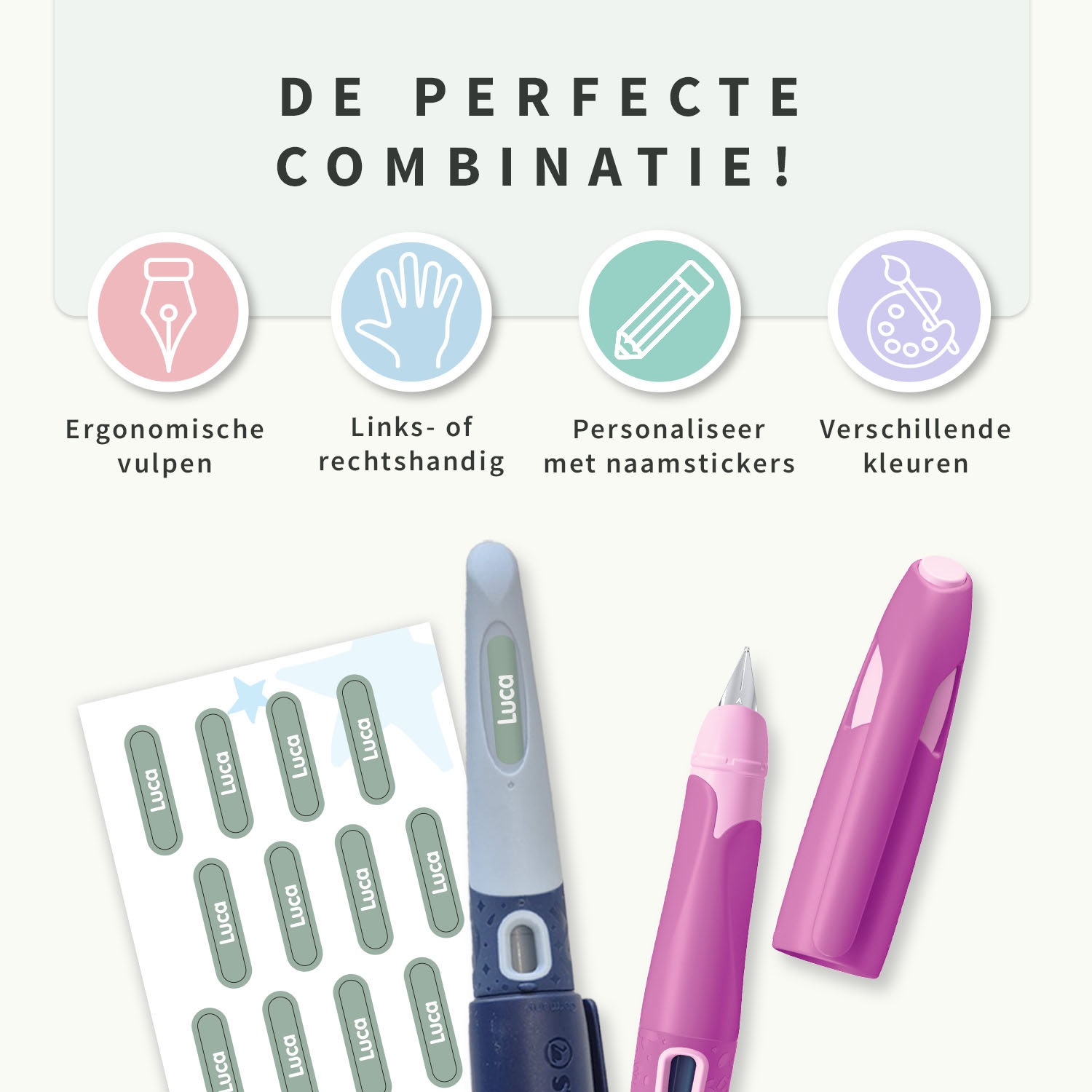 STABILO EASYbirdy + Mini XS naamstickers