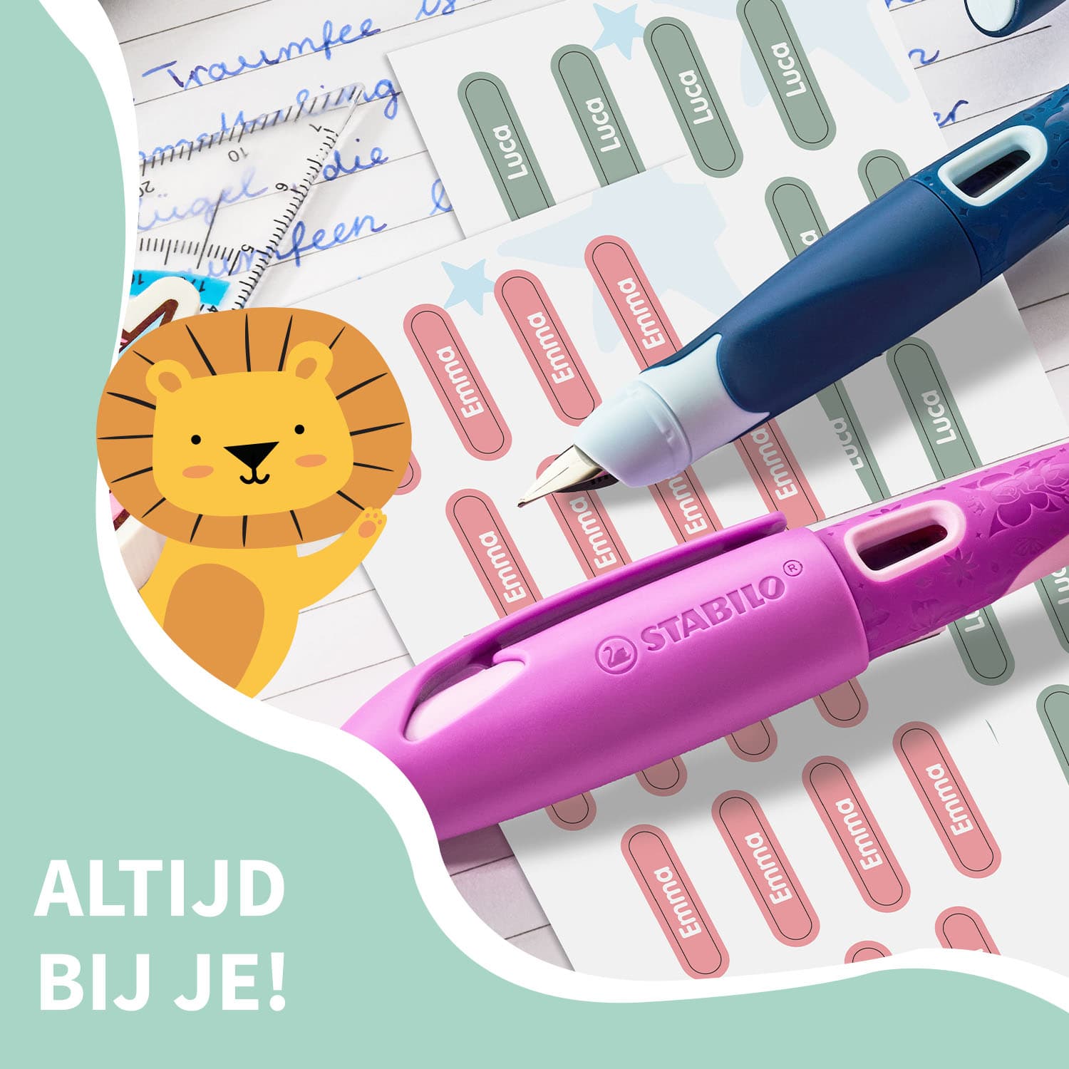 STABILO EASYbirdy + Mini XS naamstickers