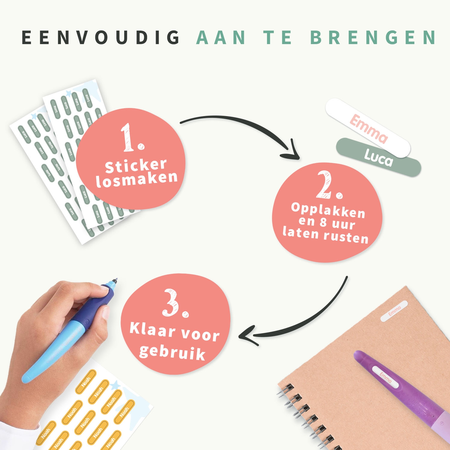 STABILO EASYoriginal + Mini XS naamstickers