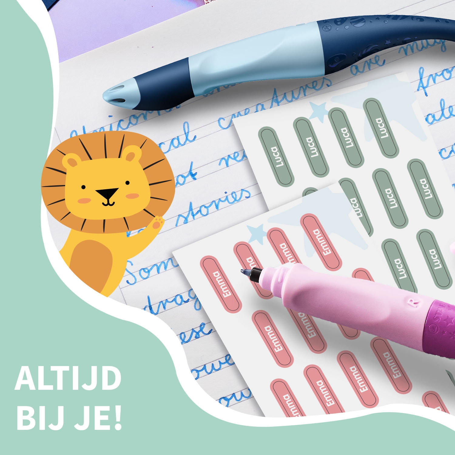 STABILO EASYoriginal + Mini XS naamstickers