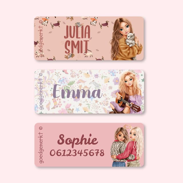 TOPModel Kleine Naamstickers