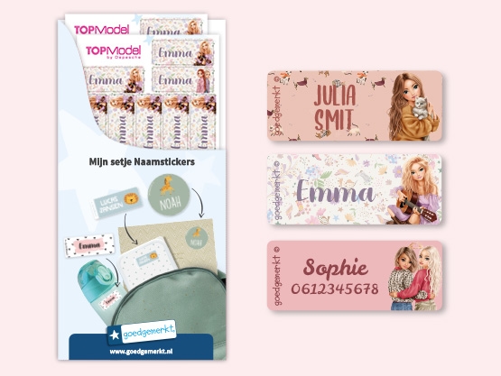 TOPModel Kleine Naamstickers