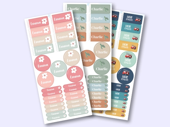 Naamsticker Voordeelset - Thema