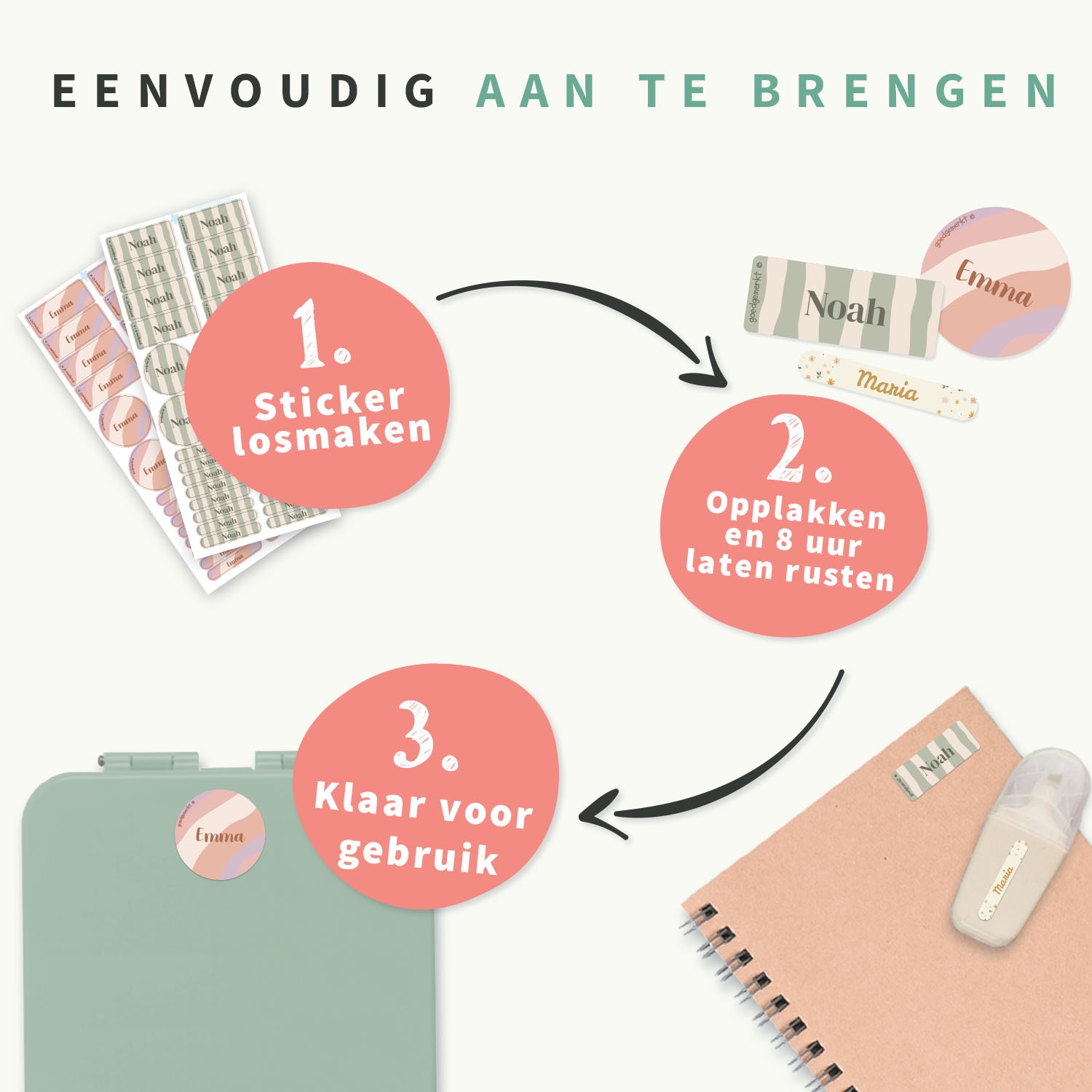 Naamsticker Voordeelset - Design
