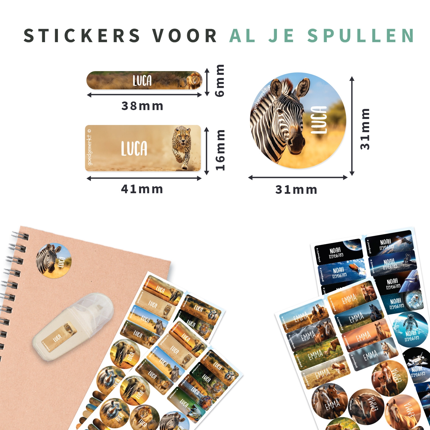 Naamsticker Voordeelset - Real World