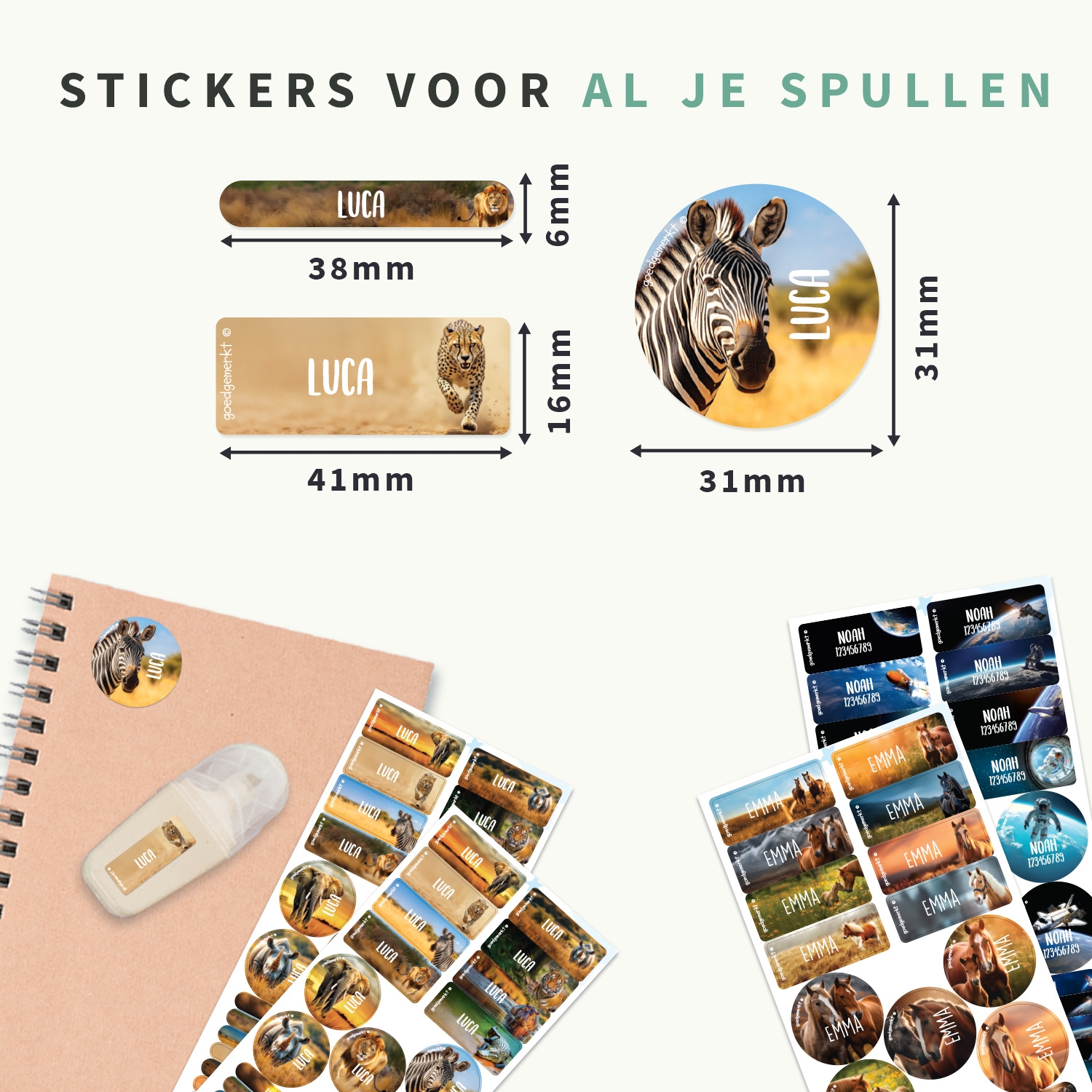 Naamsticker Voordeelset - Real World