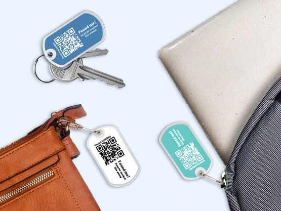 Lost & Found QR Tassen- en sleutelhanger