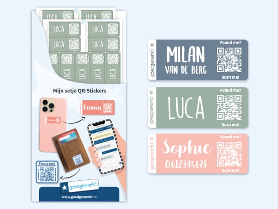 QR-Naamstickers